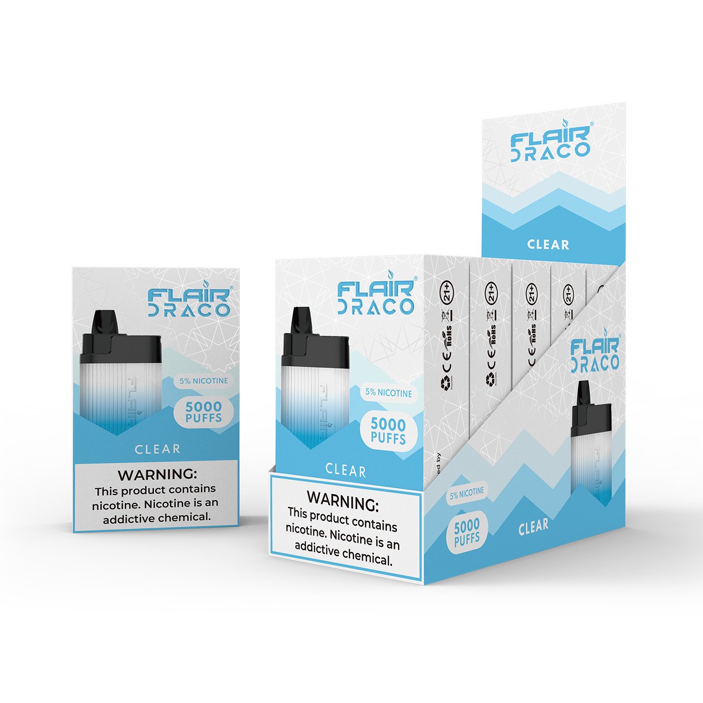 Flair Draco Dispo 5% Clear 5000 Puffs