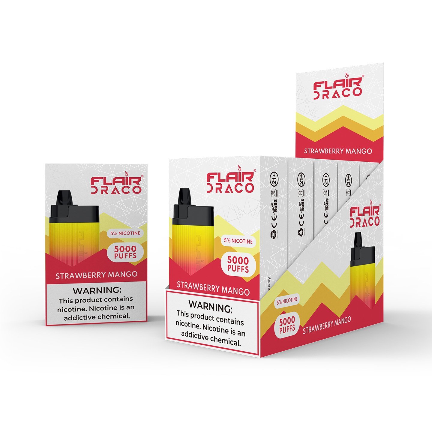 Flair Draco Dispo 5% Strawberry Mango 5000 Puffs