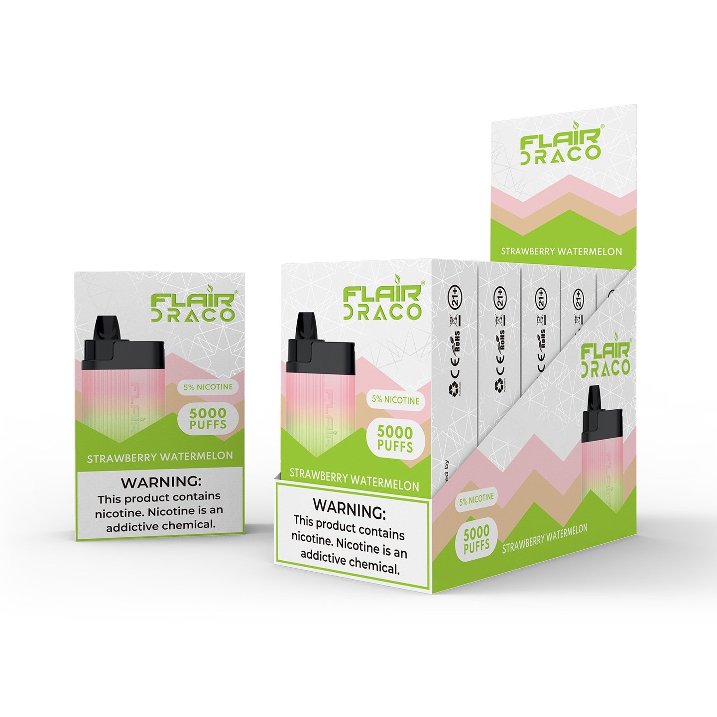 Flair Draco Dispo 5% Strawberry Watermelon 5000 Puffs