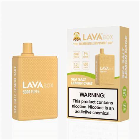 Lava Box Disposable Sea Salt Lemn Cak 5% 5000 Puff