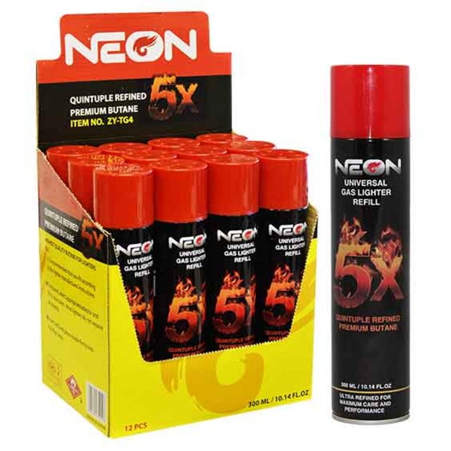 Neon Premium Butane 5X 300ml / 10.14 oz