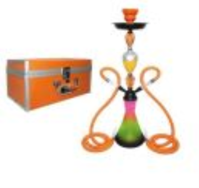 Urban Clearsky Hookah 21" 2 Hose Orang W/Trav Case