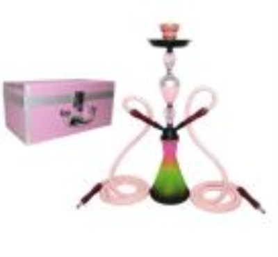 Urban Clearsky Hookah 21" 2 Hose Pink W/Trav Case