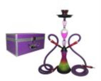 Urban Clearsky Hookah 21" 2 Hose Purpl W/Trav Case
