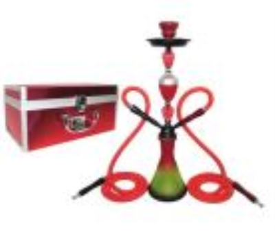 Urban Clearsky Hookah 21" 2 Hose Red W/Trav Case