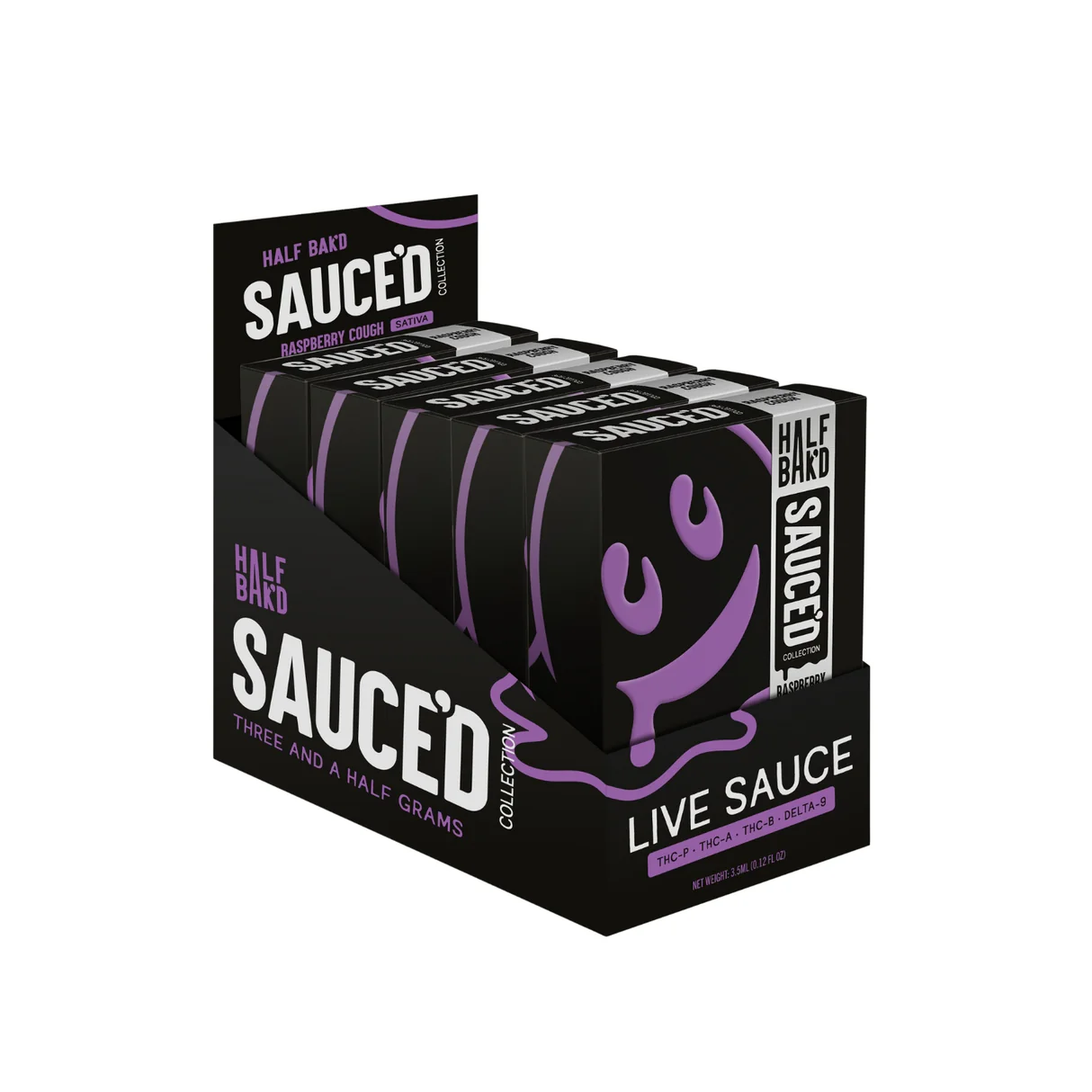 Half Bakd Live sauced 4g dispo Raspberry Cough "SAT" 5ct