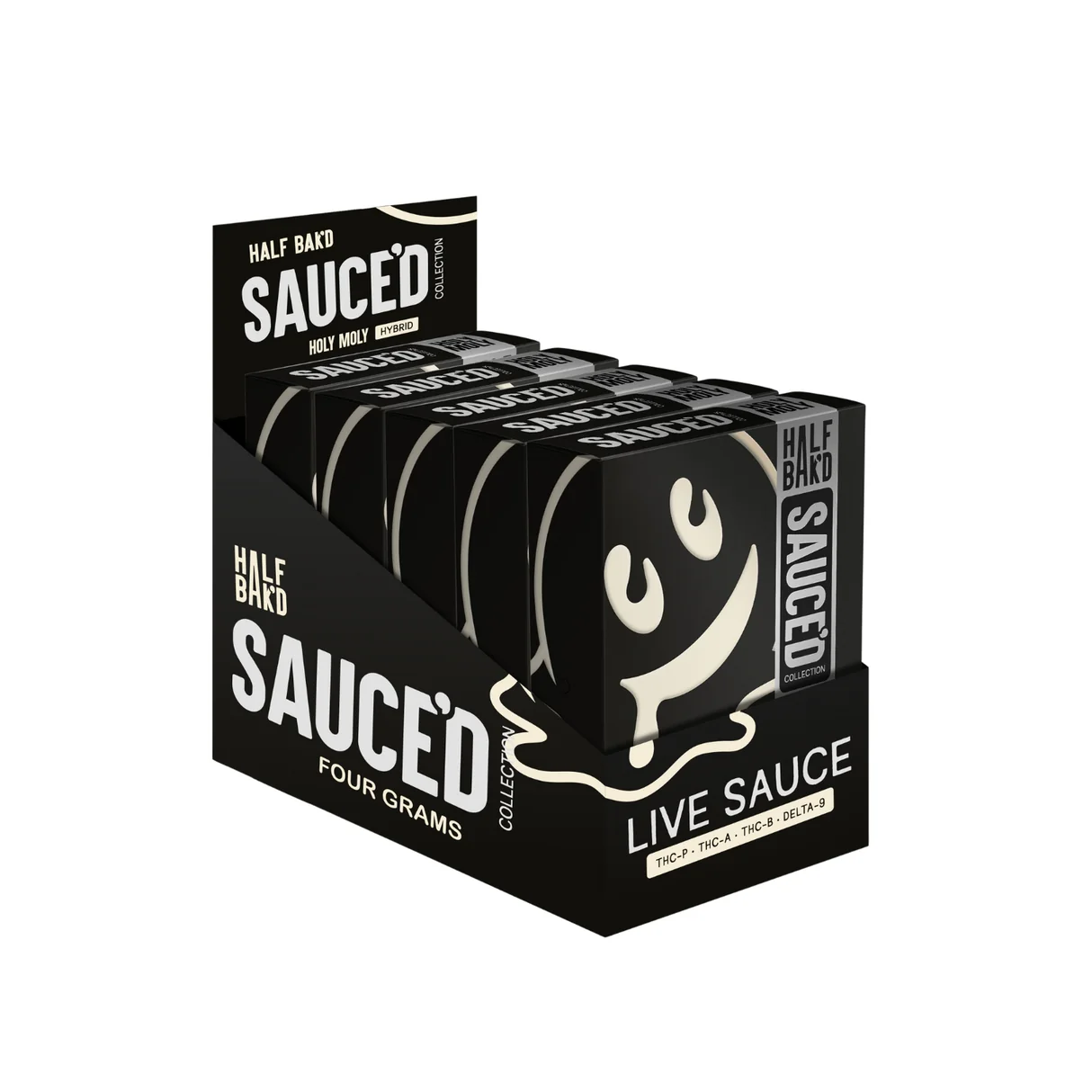 Half Bakd Live sauced 4g dispo Holy Moly "HYB" 5ct