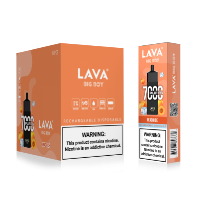 Lava Big Boy Disposable Peach Ice 5% 7000 Puffs