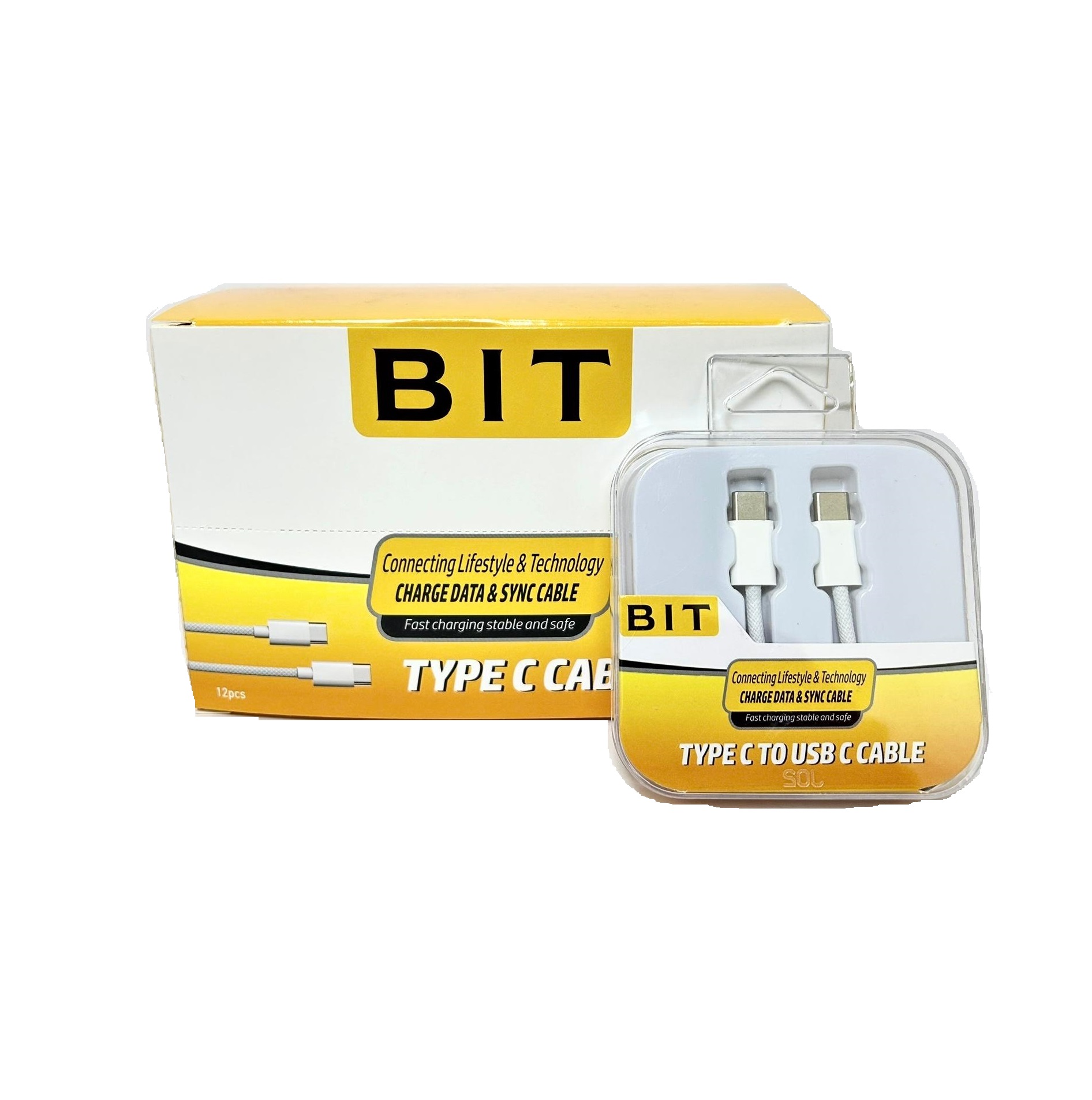 BIT Charge Data& Sync Cable Type C Cable 3FT