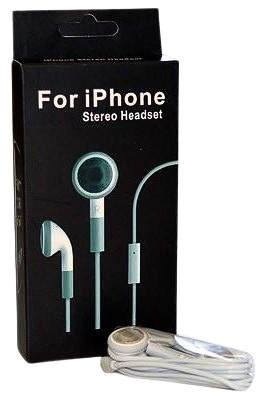 Earphone iPhone Style in Black Bx