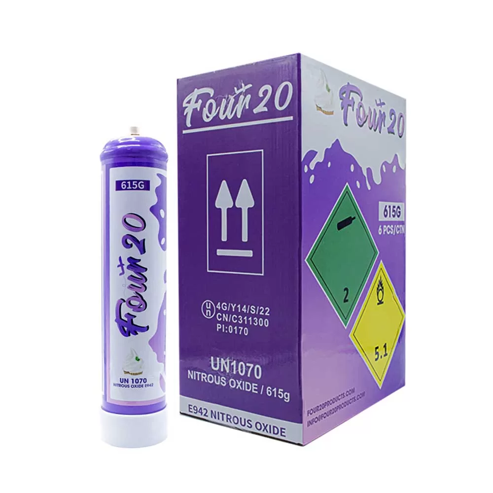 Four 20 Nitrous oxide cylinder 615g/1L Natural Flavor 6ct