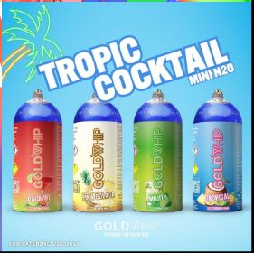 Gold Whip cream chargers tropic cocktail assorted 200g 20 ct