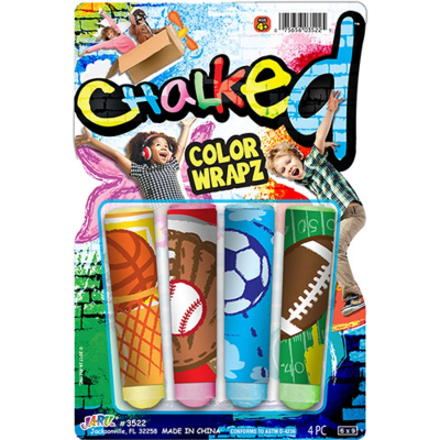 Toy Chalk Wrapz 4pk #3522