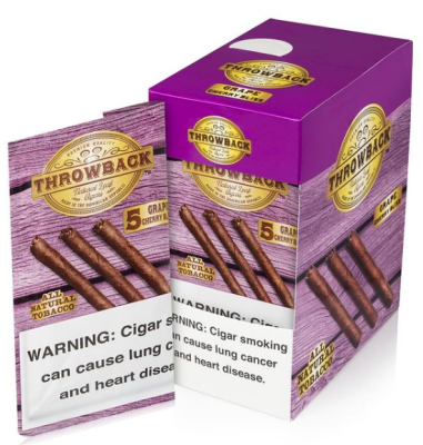 Throwback 8/5 Natural Leaf Grape Cherry Blizz  Cigar